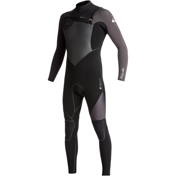 Quiksilver Highline Plus 4/3mm Chest Zip Hydrolock Wetsuit JET BLACK EQYW103047